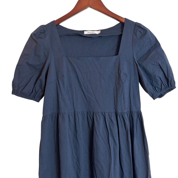 Mod Ref Zaria Maxi Dress Navy Blue Size Small Cotton Spandex Spring Summer - Picture 6 of 14